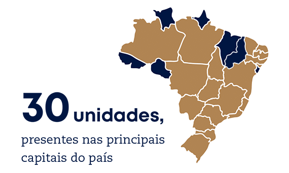 Presença Nacional IBET 30 Unidades no Brasil